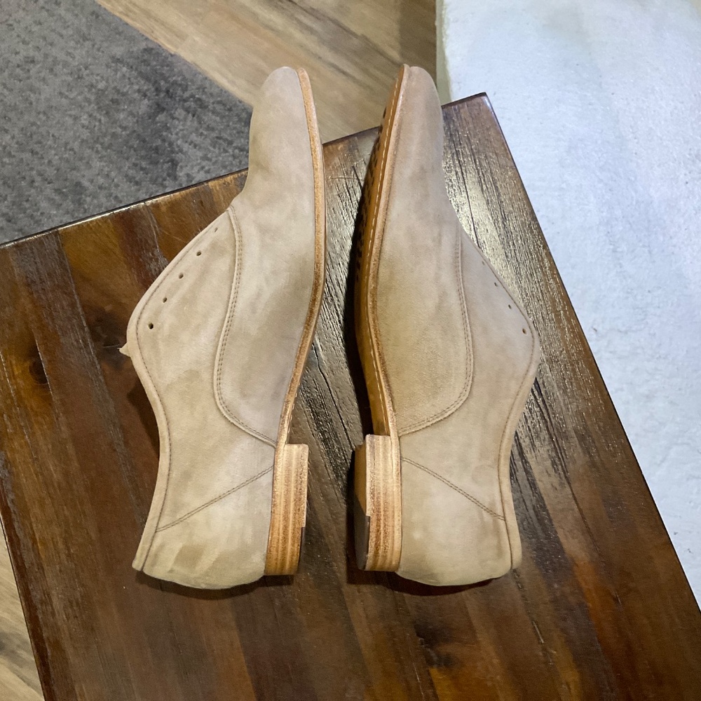 Pedro Garcia Gerti Flat Shoes Beige Suede size US 7/ EU37.5 - Picture 5 of 10